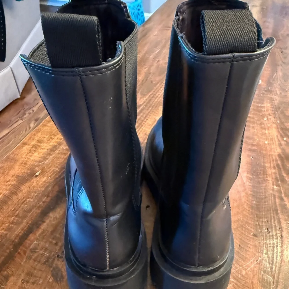 H&M Black Platform Chelsea Chunky Lug Sole Boots, Whimsigoth - Picture 2 of 7